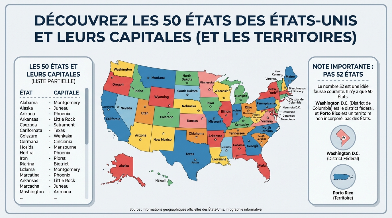 Faits et anecdotes sur chaque état