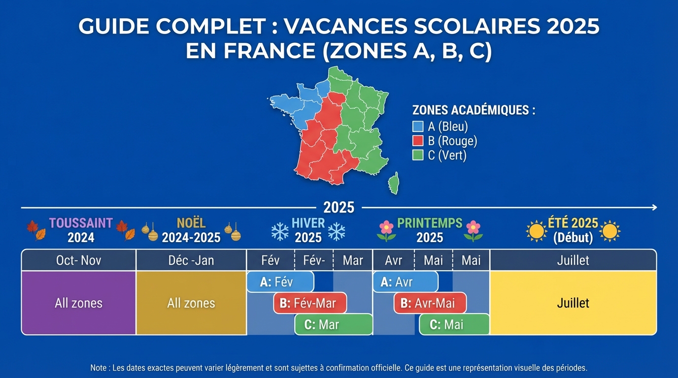 Guide complet des vacances scolaires 2025 en france 1 Jours fériés en 2025