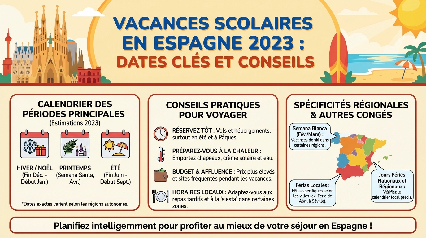 Vacances scolaires en espagne 2023 : dates et conseils 1 Les dates des vacances scolaires en Espagne 2023