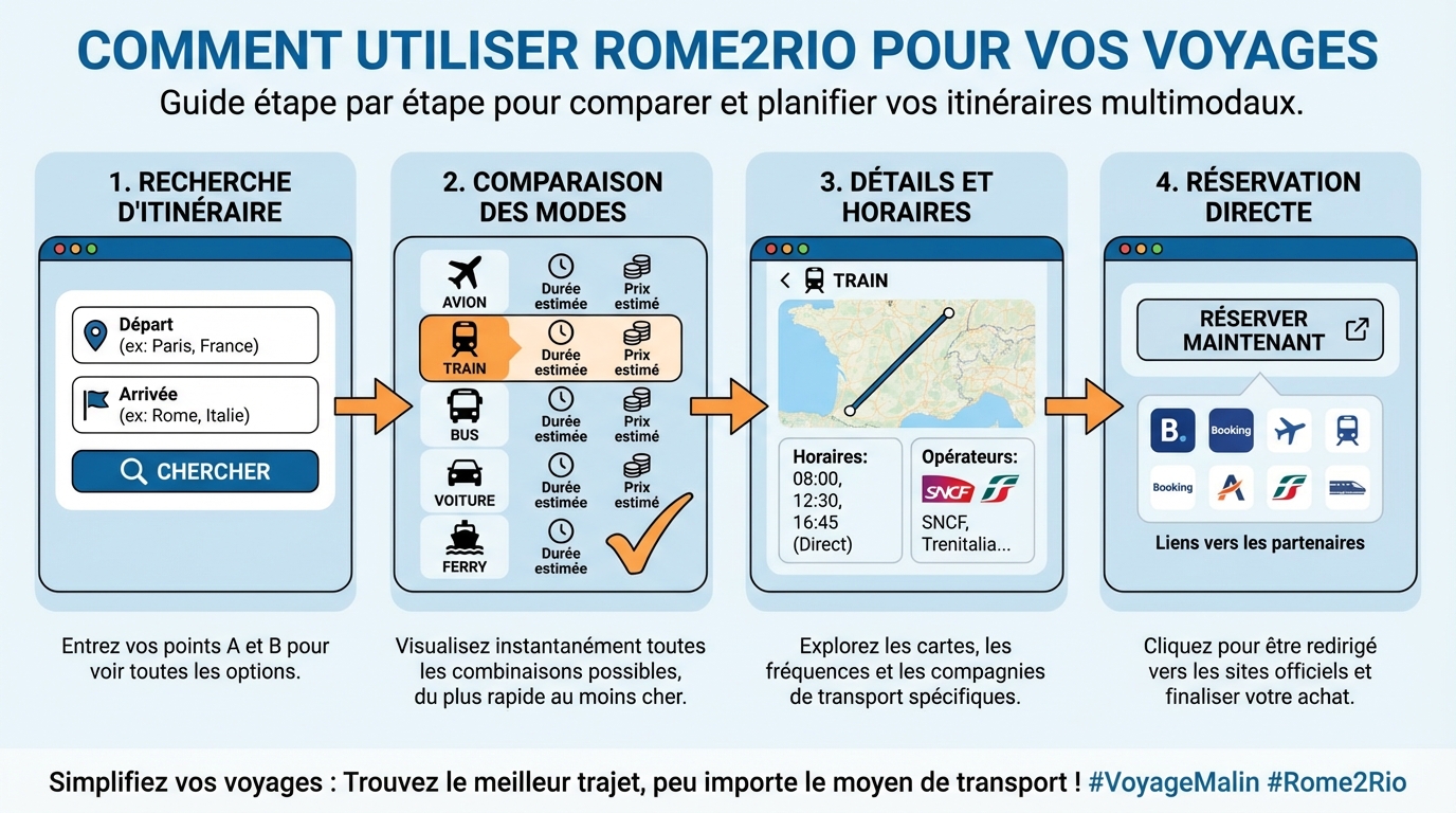 Comment utiliser Rome2Rio ?
