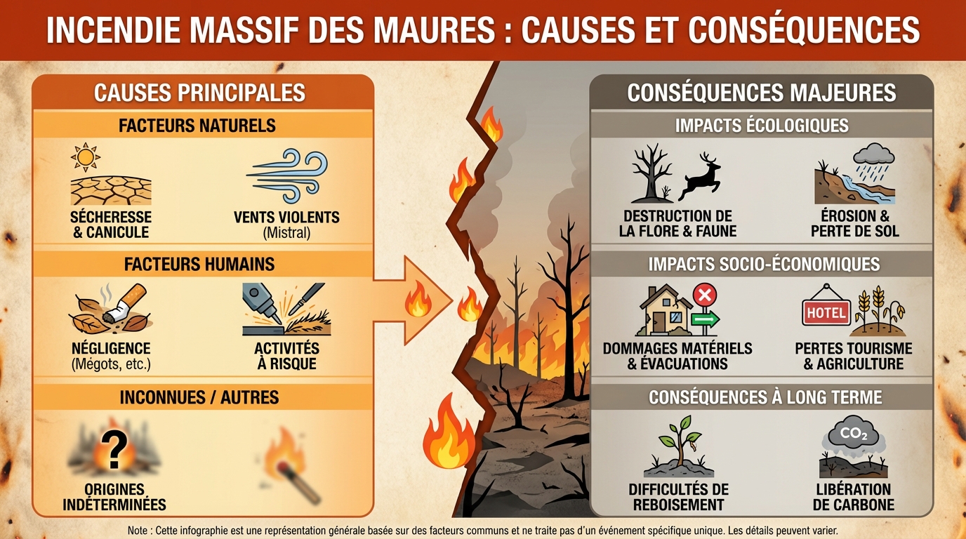 Incendie massif des maures : causes et conséquences 1 Conséquences sur l'environnement