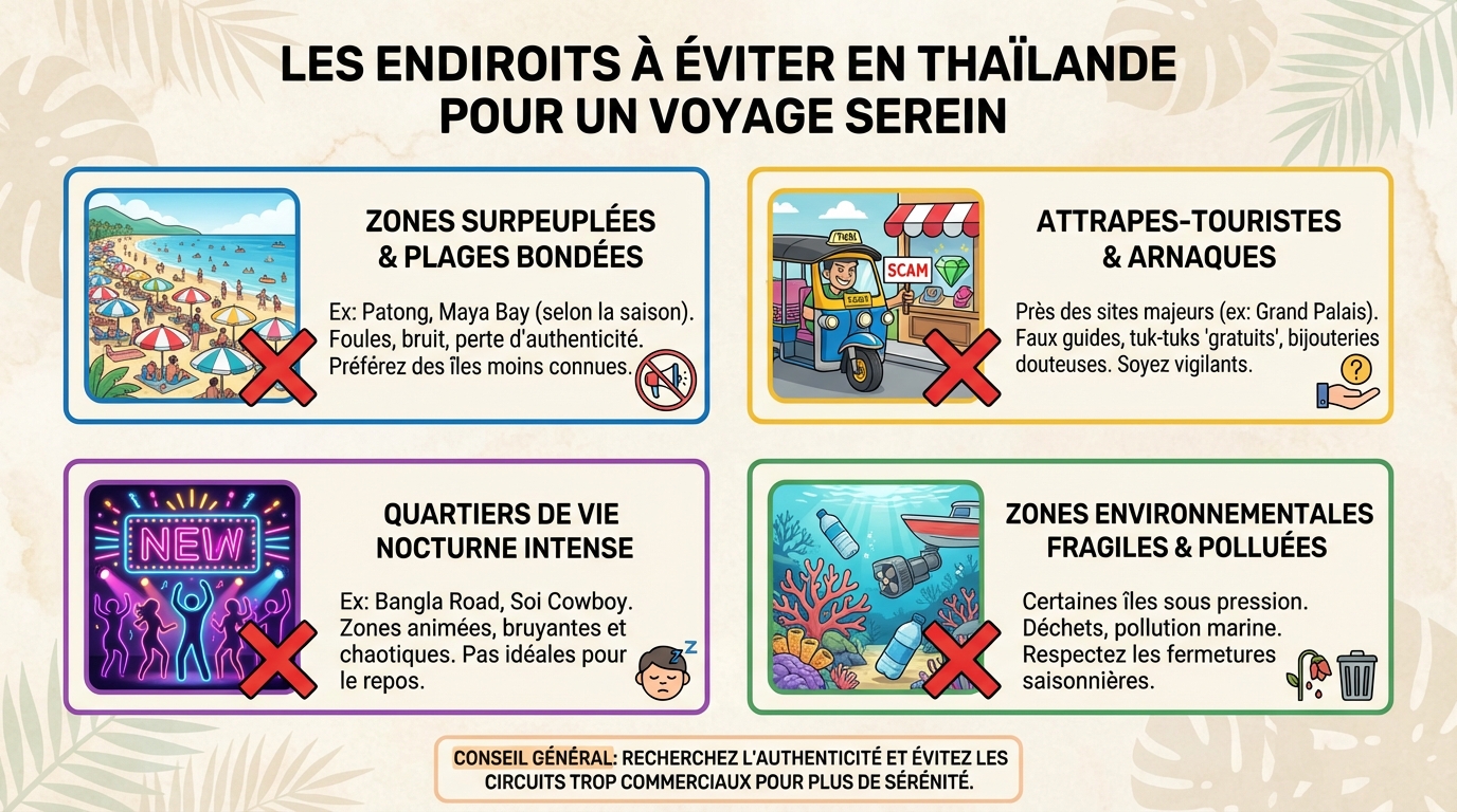 Les endroits à éviter en thaïlande pour un voyage serein 1 Les principaux lieux à éviter