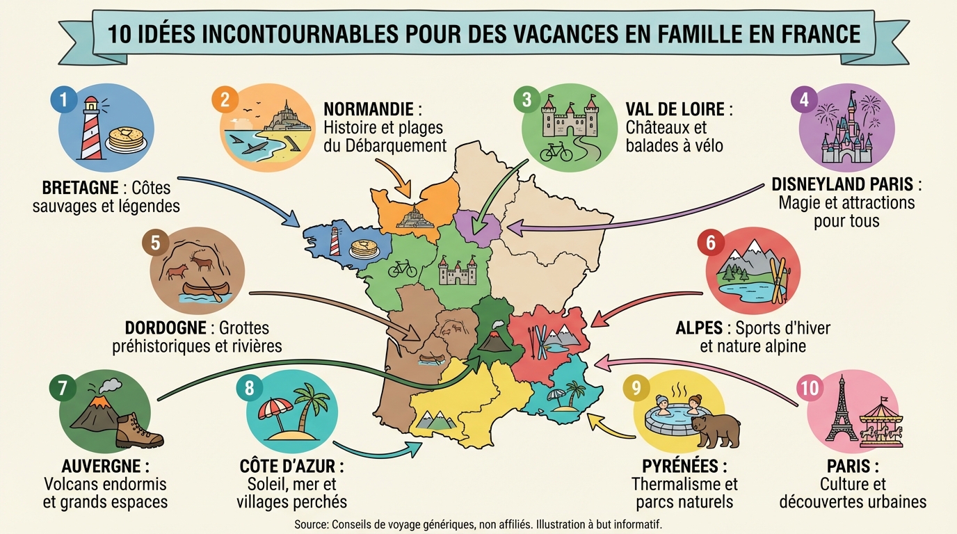 Top 10 des destinations pour des vacances en famille en France