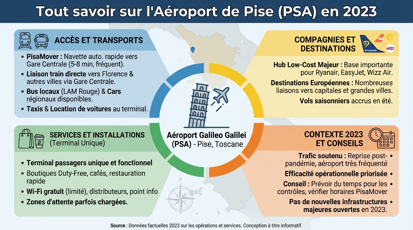 Tout savoir sur l'aéroport de pise en 2023 1 Comment s'y rendre ?
