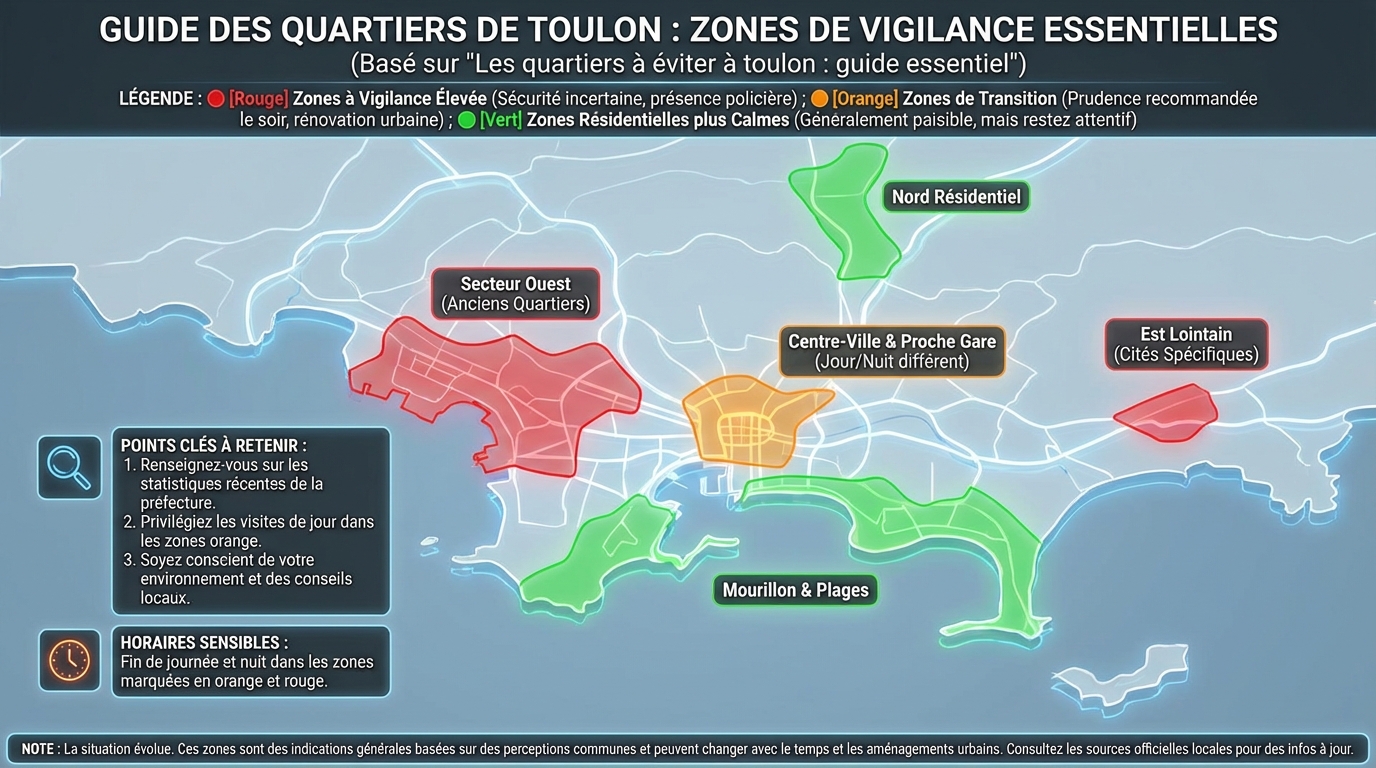Liste des quartiers à éviter à Toulon